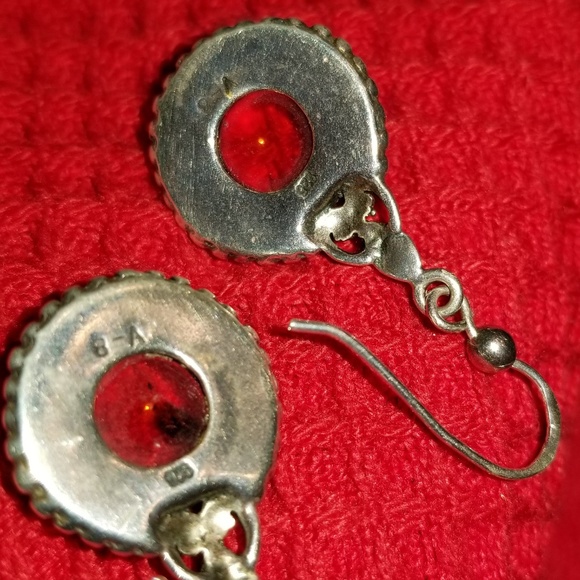 Sterling silver and amber, simple yet elegant - Picture 3 of 4